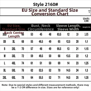 Comprehensive size chart for men's winter PU leather jacket with detailed measurements