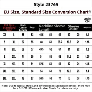 Detailed size chart for men's PU leather motorcycle jacket showing measurements in cm