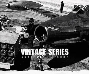 Vintage-Luftfahrt-Atmosphärenfoto für die Herrenmode-Lederjacken-Kollektionsserie