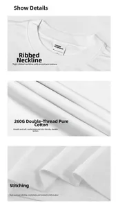 Detail view of heavyweight white cotton T-shirt fabric and stitching
