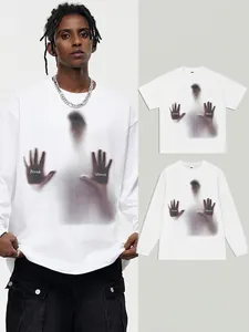 Heavy cotton white t-shirt featuring shadow graphic and Break Silence print in street style