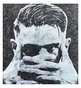 Detailed view of the vintage washed Viktor football graphic on a heavy cotton T-shirt.