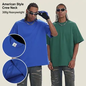 T-shirt BreakSilence 300g en coton épais avec col montant de style américain chic