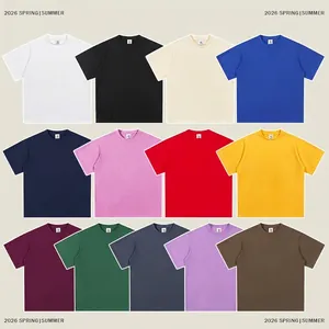 T-shirts unis premium unisexe en coton épais 300g disponibles en plusieurs couleurs