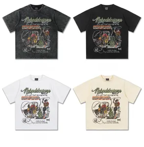 Detailed view of four color variants featuring vintage cowgirl illustration graphic print