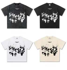 Detail showing four color options for the heavy cotton graphic streetwear t-shirt