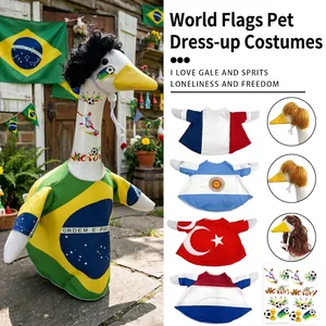 Decorative porch goose costume set with national flags wigs and festive stickers