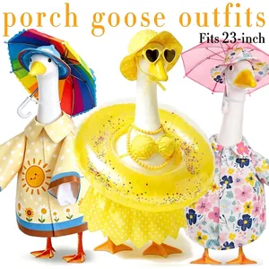 Porch Goose Outfits Holiday Summer Bikini Halloween Thanksgiving Graduation Costume Garden Yard Goose Apparel Accessories