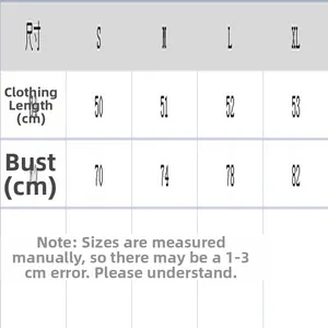 Detailed size chart for women's yoga fitness tank top with bust and length measurements