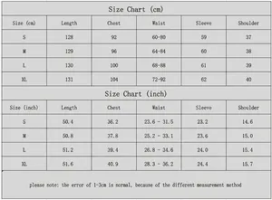 Size guide for V-neck pleated maxi dress with cm and inch measurements