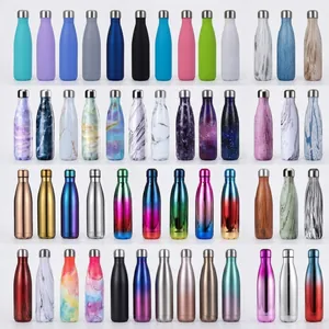 Double Wall Vacuum Insulated Stainless Steel Water Bottle Coca-Cola Shape Portable Leak-proof Sports Bottle Outdoor Travel