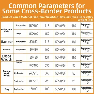 Specifications for Independence Day porch banners and decorative door hanging cloths