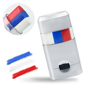 Barra de pintura facial de tres colores rojo blanco azul para fiestas