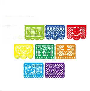 Banderines mexicanos de Papel Picado para fiestas de Cinco de Mayo y Día de Muertos