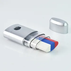Barra de pintura facial de 3 colores blanco azul rojo con estuche plateado para fiestas
