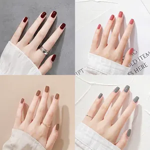 Quick-dry peelable water-based nail polish set in various vibrant shades like red and pink