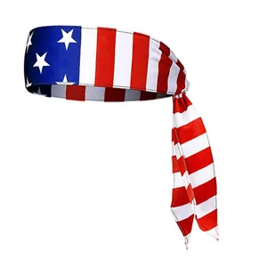 US flag sports headband for Independence Day celebrations and running