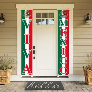 Mexico Independence Day Viva Mexico door banners for porch decoration, 30x340cm