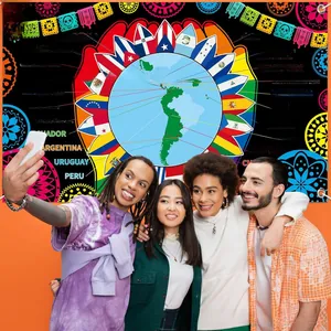 Kleurrijk Hispanic Heritage Month spandoek voor feestdecoraties en foto-achtergrond