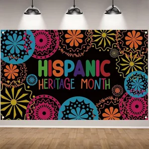 Farbenfrohes Banner für den Hispanic Heritage Month zur Wanddekoration bei Partys