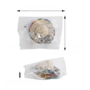 Detailed view of Mexican fiesta costume set in packaging with size labels