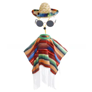 Detailed view of Mexican carnival outfit set for 23-inch decorative goose.