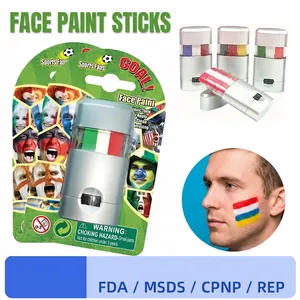 Maquillaje para el Rostro del Día de la Independencia de México Barra de Pintura Corporal de 3 Colores para Fiesta Carnaval Decoración