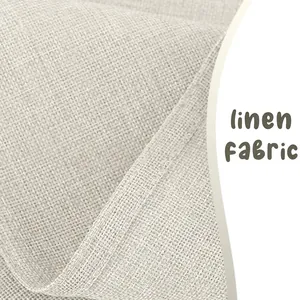 Détail de la texture d'un tissu en lin naturel pour la décoration et les nappes