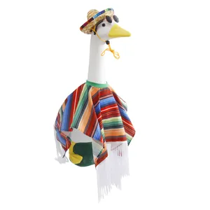 Festive Mexican carnival outfit for 23-inch decorative goose with hat and sunglasses