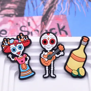 Mexican Día de los Muertos themed PVC soft glue charms for DIY phone cases and decor