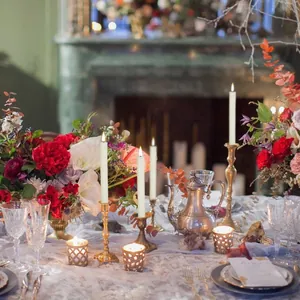 Slender LED electronic candles set for elegant party and holiday table decoration