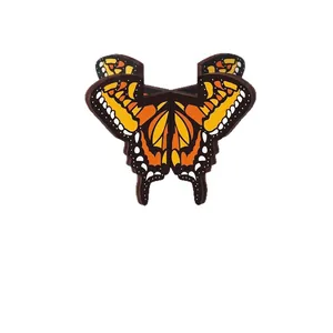 Wooden butterfly candle holder for Day of the Dead table centerpiece