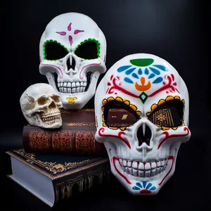Day Of The Dead Skull Mask Halloween Masquerade Party Decor Digital Printed Scary Full Face Costume Accessory
