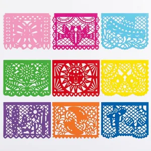 Détail des bannières mexicaines colorées Papel Picado pour la décoration de fête à thème