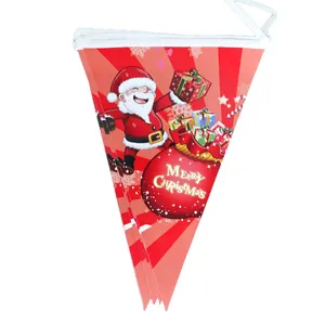 Banderole de Noël festive avec le Père Noël et l'inscription joyeux Merry Christmas