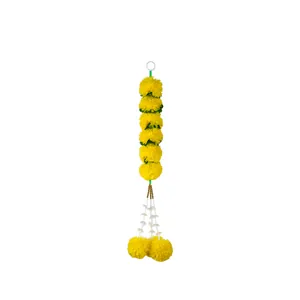 Artificial marigold flower garland string for Diwali and Indian wedding festive decoration
