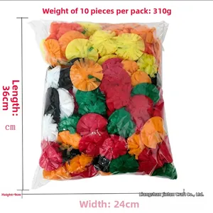 Pack of 10 plastic marigold flower strings with 36x24x9cm dimensions and 310g weight.