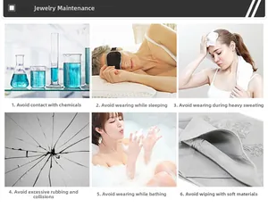 Detailed jewelry maintenance and care guide instructions for stainless steel necklaces.