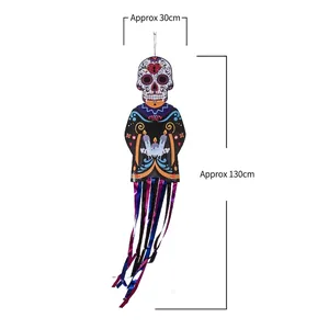 Day of the Dead skull ghost bride hanging decoration for Halloween outdoor garden decor
