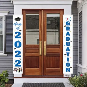 Class of 2022 graduation porch banners for outdoor front door party decoration set