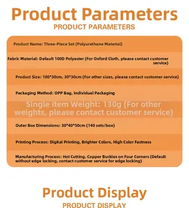 Specifications for Halloween and Day of the Dead polyester couplet set with copper buckles.