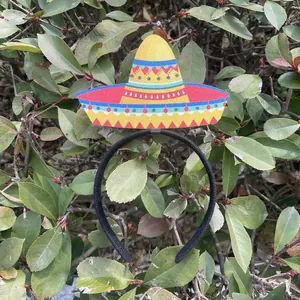 Festive Mexican Sombrero headband perfect for Cinco de Mayo and themed party celebrations