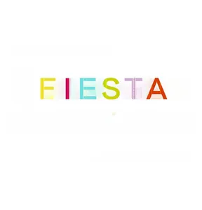 Vivace striscione per feste FIESTA con piñata e bandierine triangolari colorate