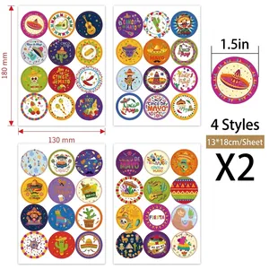 Vibrant Cinco De Mayo party stickers in 4 styles for festive Mexican celebrations