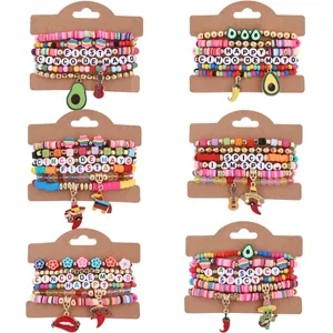Detailansicht von sechs bunten Armband-Sets zum Thema Cinco de Mayo für Festivals