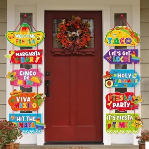 Vibrant Mexican Fiesta party door banners for Cinco de Mayo celebrations