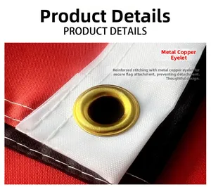 Detailed view of durable brass grommet on Mexican flag with reinforced stitching