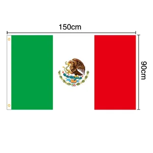 Offizielle Flagge Mexikos 150x90cm Größenangaben für Fans und Veranstaltungen