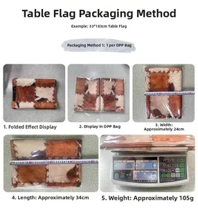 Detailed specifications showing linen table runner dimensions, packaging, and weight