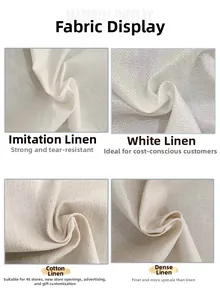 Close-up detail of linen fabric textures showing different weave patterns and colors